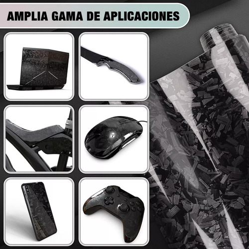 Vinil Fibra Carbon Glossy Wrap Automotriz Envoltura Pegatina