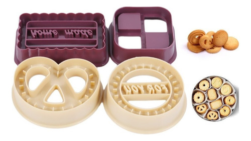 Set 4 Moldes Cortadores Bretzel - Galletas Artesanales Masas