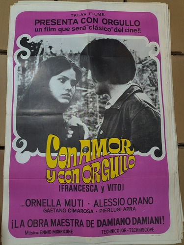 Afiche De Cine Original 1239-o.mutti- Con Amor Y Con Orgullo