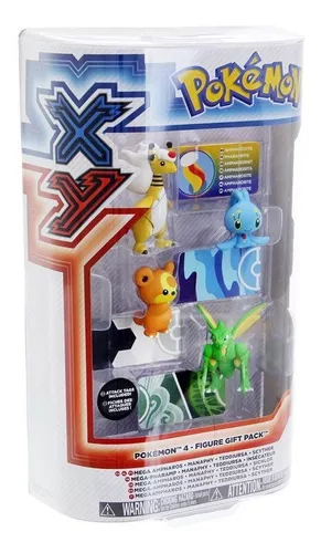 Boneco Pokémon Xy Ampharos Manaphy Teddiursa Scyther Tomy