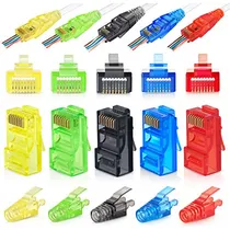 Comprar Conectores Pasantes Ems Rj45 Cat6 Y Funda Antitensión