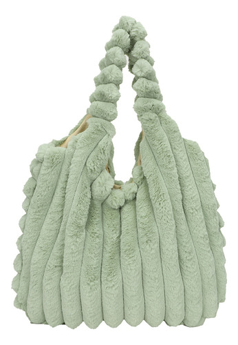 Bolso De Mano Esponjoso For Mujer, Bolso De Hombro Peludo D