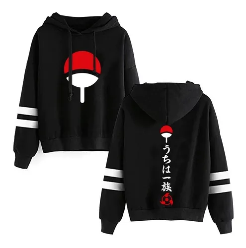 Buzo Rayas Naruto Uchiha Clan Anime Serie Buso Hoodie Cuotas sin