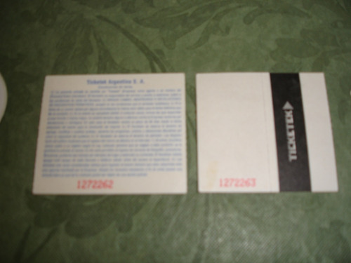 Lote Pumas- All Blacks Entrada Calcos 1/12/01 Estadio River