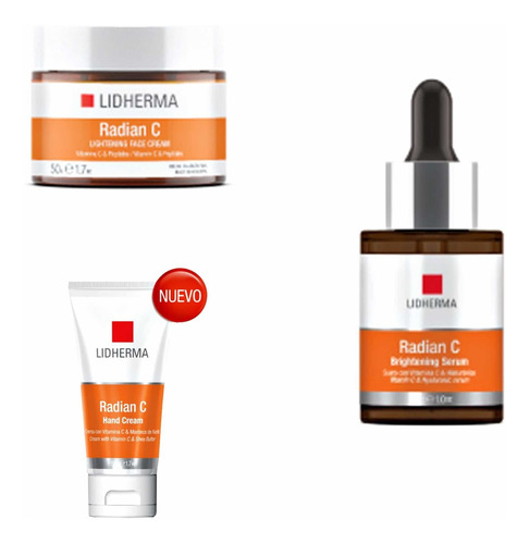 Combo Radian C Crema + Serum + Hands Cream Lidherma Recoleta