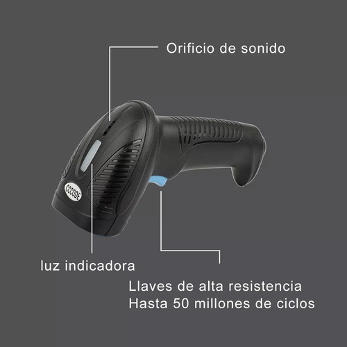 Lector De Código De Barras Escáner Inalámbrico Pistola Láser