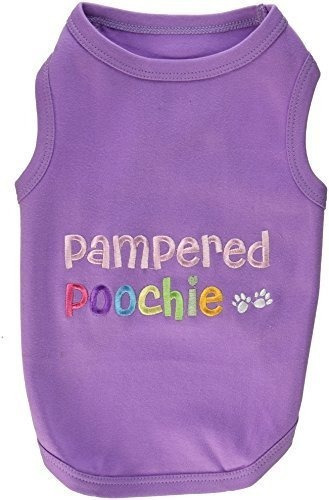 Parisino Pet Pampered Poochie Perro Camiseta Grande