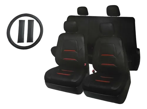 comprar Fundas Tacto-piel Costuras Rojas Volkswagen A4 Jetta
