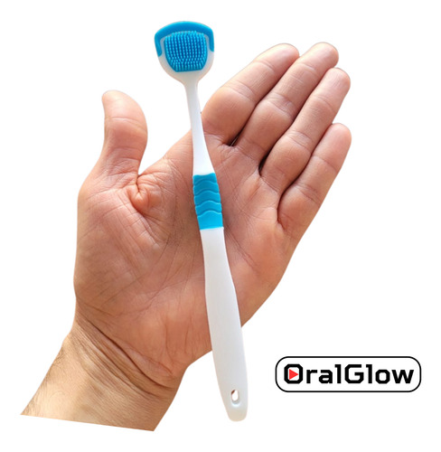 Limpia Lengua Cepillo De Lengua Higiene Bucal Celeste
