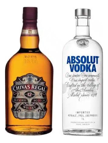 Pack Whisky Chivas Regal 750ml. + Absolut Vodka 750 Ml.