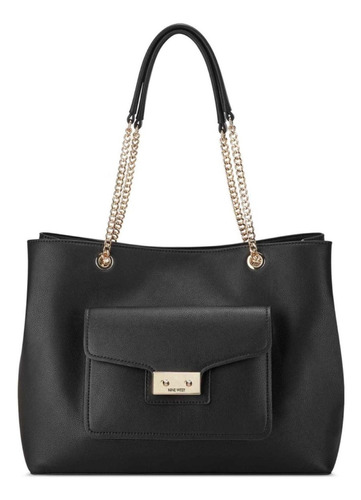 Bolsa Tote Nine West Ngb131523 Mujer Acabado de los herrajes Niquel Color Negro Color de la correa de hombro Negro Diseño de la tela Liso