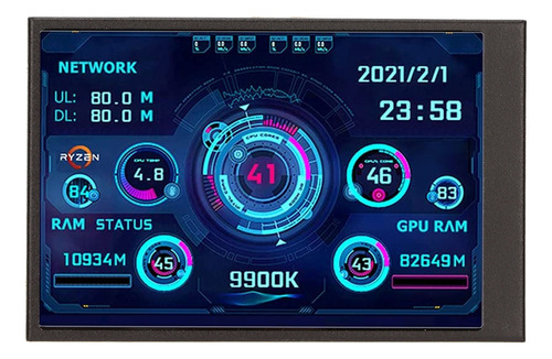 Monitor De Datos De Cpu De Pc, Mini Pantalla Ips Usb De 3.5