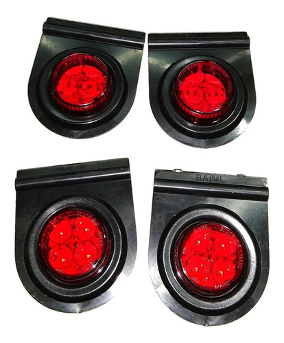 Kit Faro Led Redondo Flexible 3030e Rojo Camion Baiml X4u