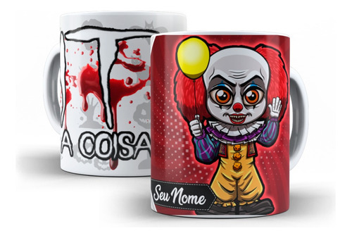 Mugs  Terror Freddy Payaso It Pocillo  Vaso