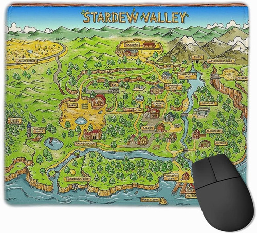 Mouse Pad Dibujo Mapa Stardew Valley 30 Cm X 25 Cm