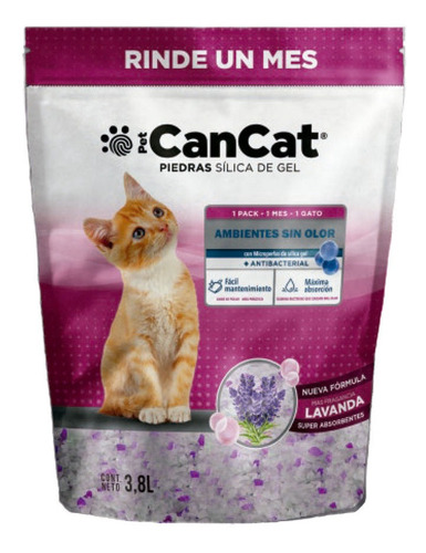 Piedras Sanitarias Can Cat Silica Gel Lavanda 3,8l