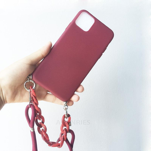 Funda De Teléfono Con Cadena Y Correa Cruzada Para Samsung