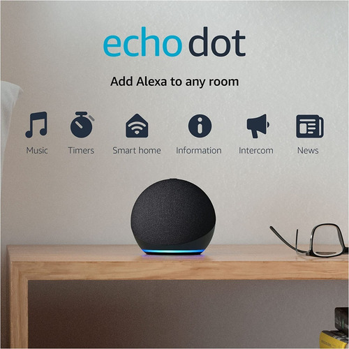 Echo Dot 4 Generación Diseñado Con Alexa - Negro