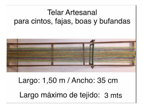 Telar Artesanal Para Fajas - Bufandas - Cintos