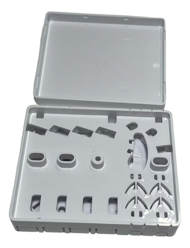 Kit C/10 Unidades Pto Caixa Terminação Fibra Óptica Roseta 4 Portas Ftth Nfe