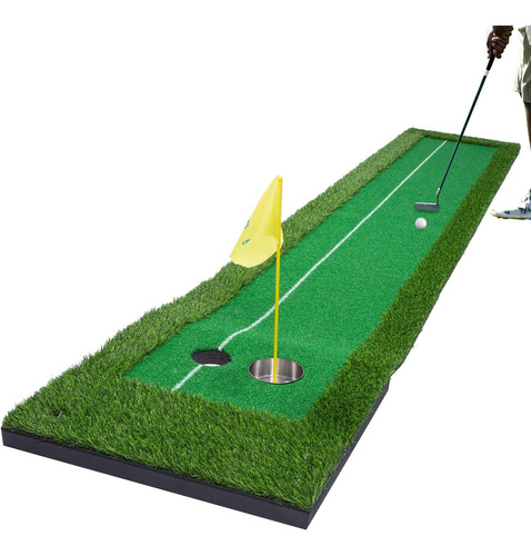 Golf Putting Verde 10 Pie True Roll Mat Arruga Juego Cesped