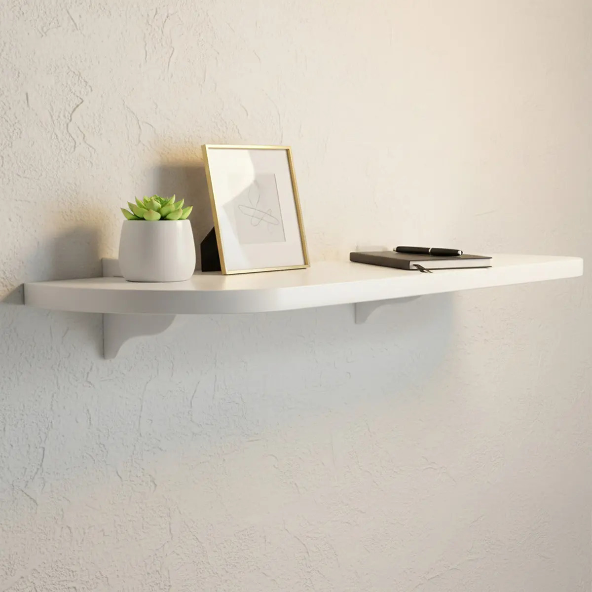 Prateleira Parede Multiuso Mdf Sala Quarto Cozinha 80cm Cor Branco