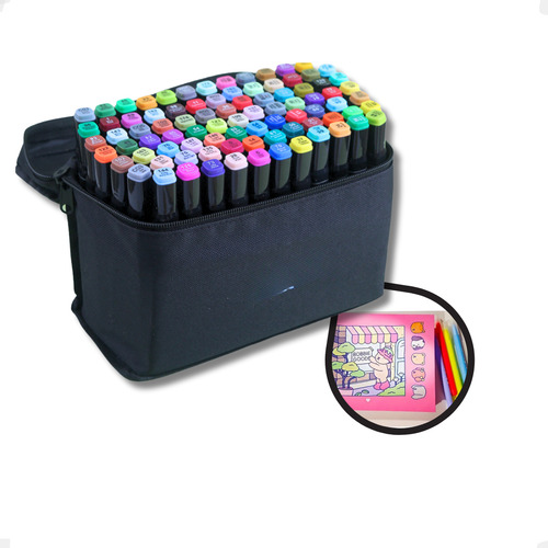 Marcador De Base De Álcool Touch Touch De Ponta Duplo Diversas Cores X 80