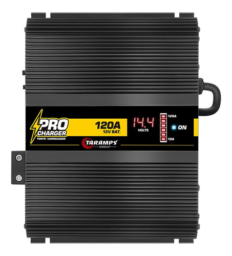 Cargador automotriz Taramps Charger 120a Bivolt Suministros de color negro