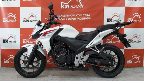 Imagem 2 de 9 de Honda Cb 500f 2014 Branca (escapamento Original)