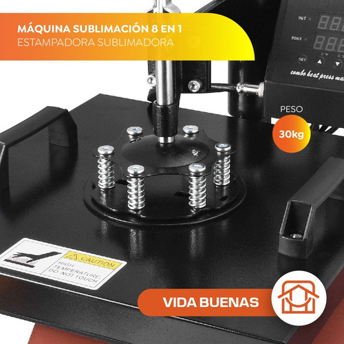 Máquina De Sublimación Para Estampadora Sublimadora 8 En 1