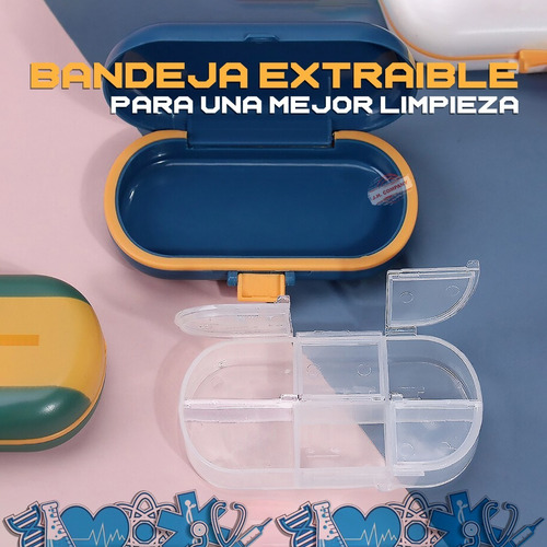 Imagen 3 de 8 de Pastillero Portatil Con Divisiones Organizador Mini 10158