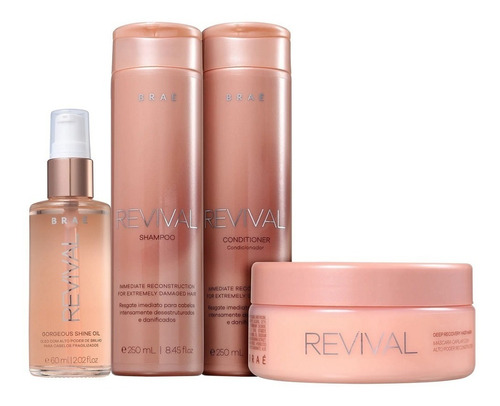 Braé Kit Revival Sh. & Cond. 250ml + Máscara 200g +óleo 60ml