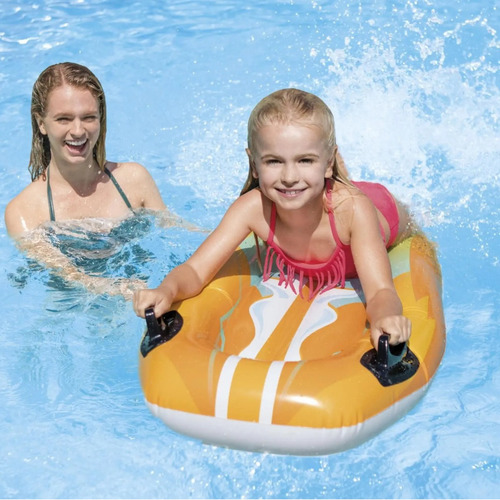 Imagen 2 de 2 de Colchoneta Inflable Intex Con Mango 112cms.