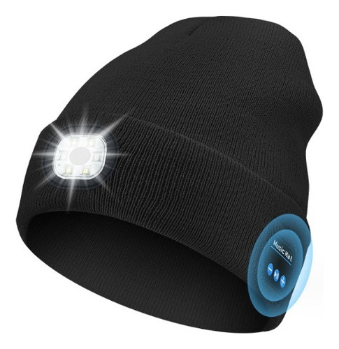 Gorro De Música Bluetooth De Punto Cálido Led