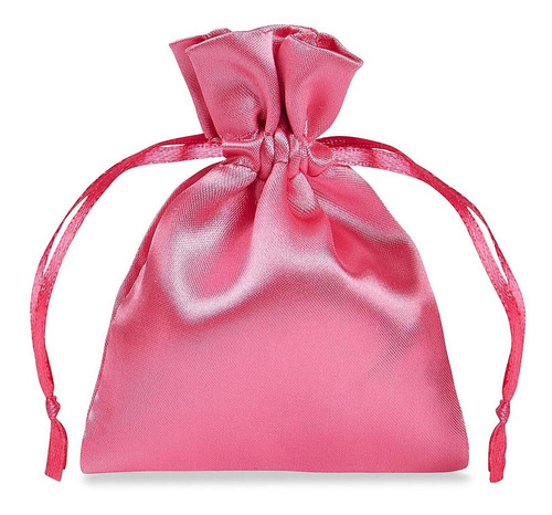 Bolsas Satinadas - 76x102mm, Rosa Fuerte - 100/paq - Uline