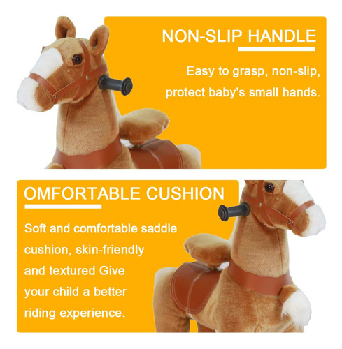 Caballo Mecánico Unicornio Para Niños De Tres A Seis Años Color