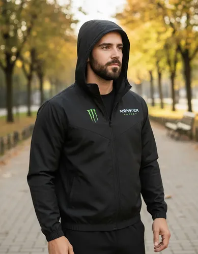 Jaqueta Masculino Corta Vento Monster 02 Capuz Impermeável (M ao GG)