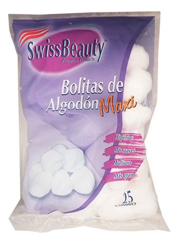 Swiss Beauty Bolitas De Algodón Maxi 25 Unidades