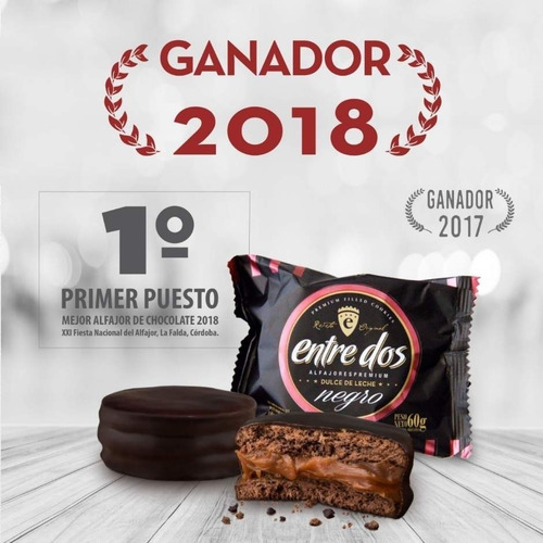 Alfajor Premium Entre Dos - Caja X 36 Unid. Surtidas