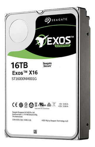 Disco Rígido Interno Seagate Exos X16 St16000nm001g 16tb