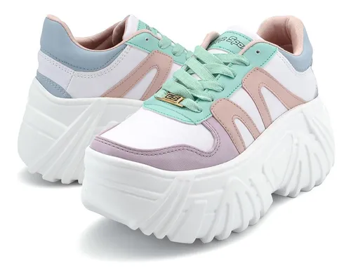 Tenis con 2025 plataforma de colores
