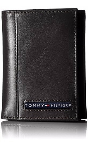 Billeteras Hombre Tommy Hilfiger 3 Cuerpos Negro/marron Usa