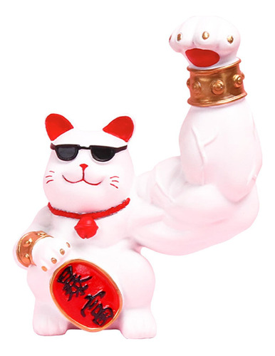 Estatua De Gato De La Suerte Feng Shui Adorno De Mesa Para