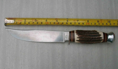 Cuchillo Corneta Gebr Weyersberg Solingen Bowie Hoja 15,4 Cm (Usado)