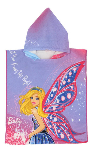 Poncho Toalla Barbie Infantil