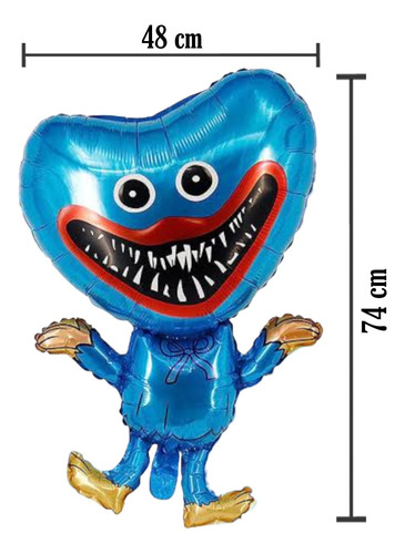 Kit Globos Metalicos Huggy Wuggy 10 Pzs Poppy Play Time Huggy Wuggy