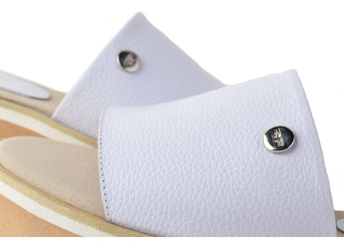 Zuecos Sandalias Bajos De Mujer De Cuero Pratt - Ferraro