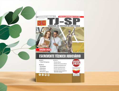 Apostila Completa Tj Sp 2025 - Escrevente Técnico Judiciário Do Tribunal De Justiça De São Paulo + Caderno De Questões + Provas Anteriores - Editora Decisão