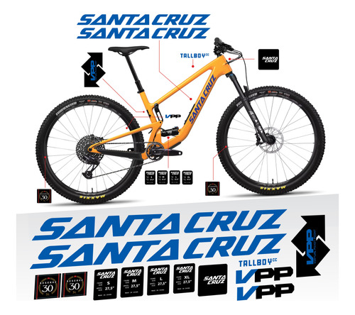 Calcos Bicicleta Santa Cruz Tallboy 