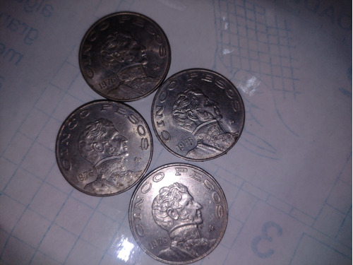 Modeda 5 Pesos Vicente Guerrero 1976